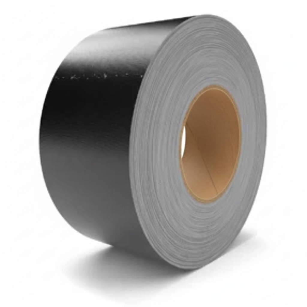 rol uit doos met 12x MegaTape MCT 300 Gaffa tape 75 mm zwart rol 50m voor events, theater en beurzen